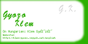 gyozo klem business card